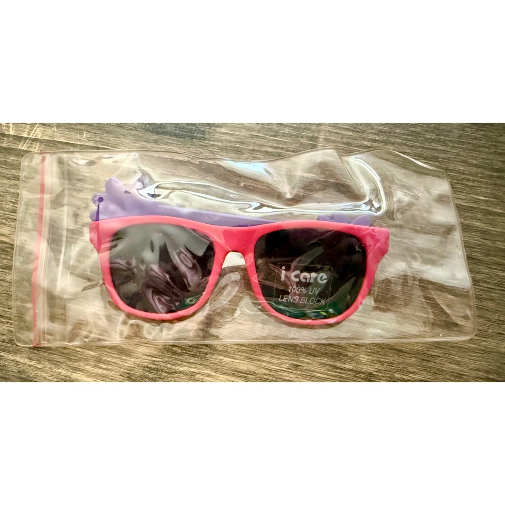 Barbie Sunglasses Kids NWT Pink Purple Flower UV Protection Wayfarer